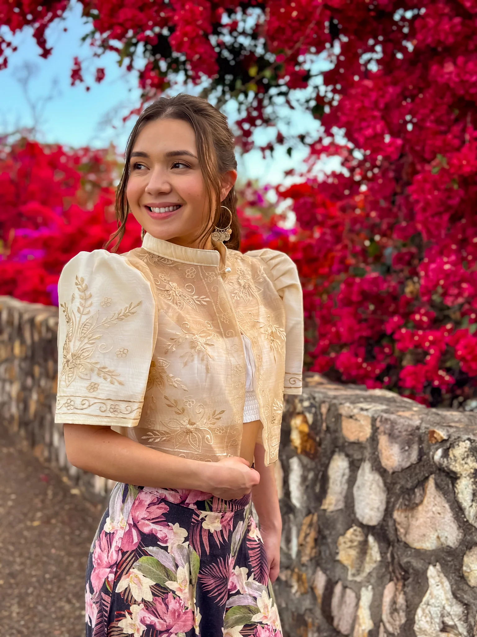 'Mutya' Filipiniana Bolero (Cream) - Image 19