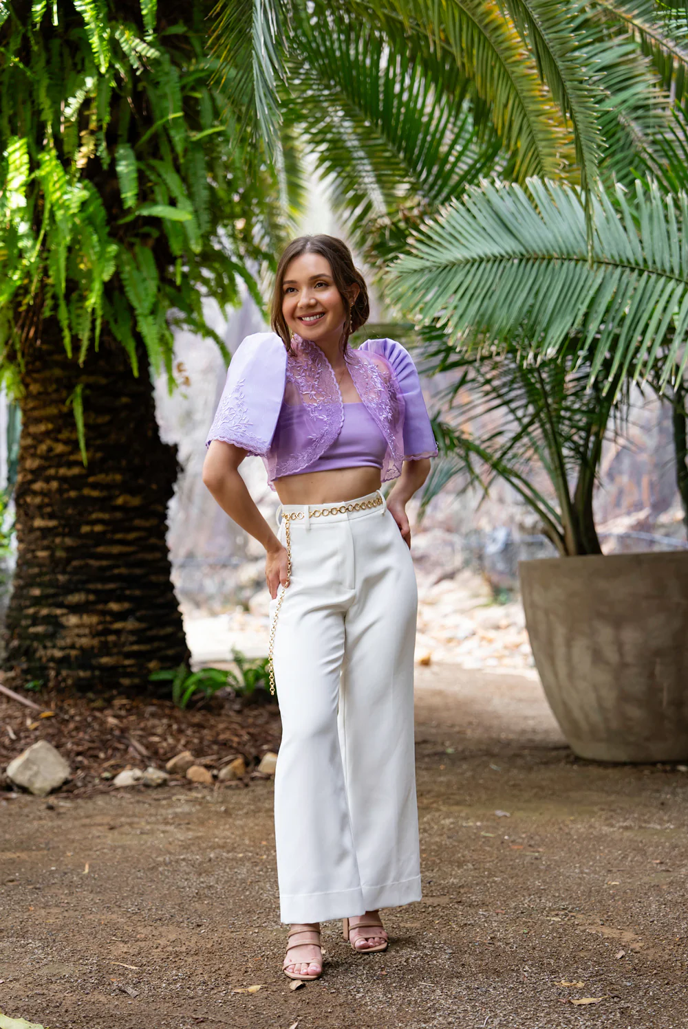 'Nene' Bolero Filipiniana Sleeves (Lilac Purple) - Image 12