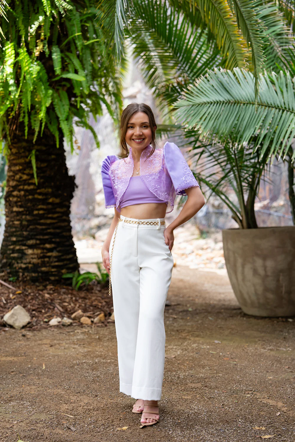'Nene' Bolero Filipiniana Sleeves (Lilac Purple) - Image 13