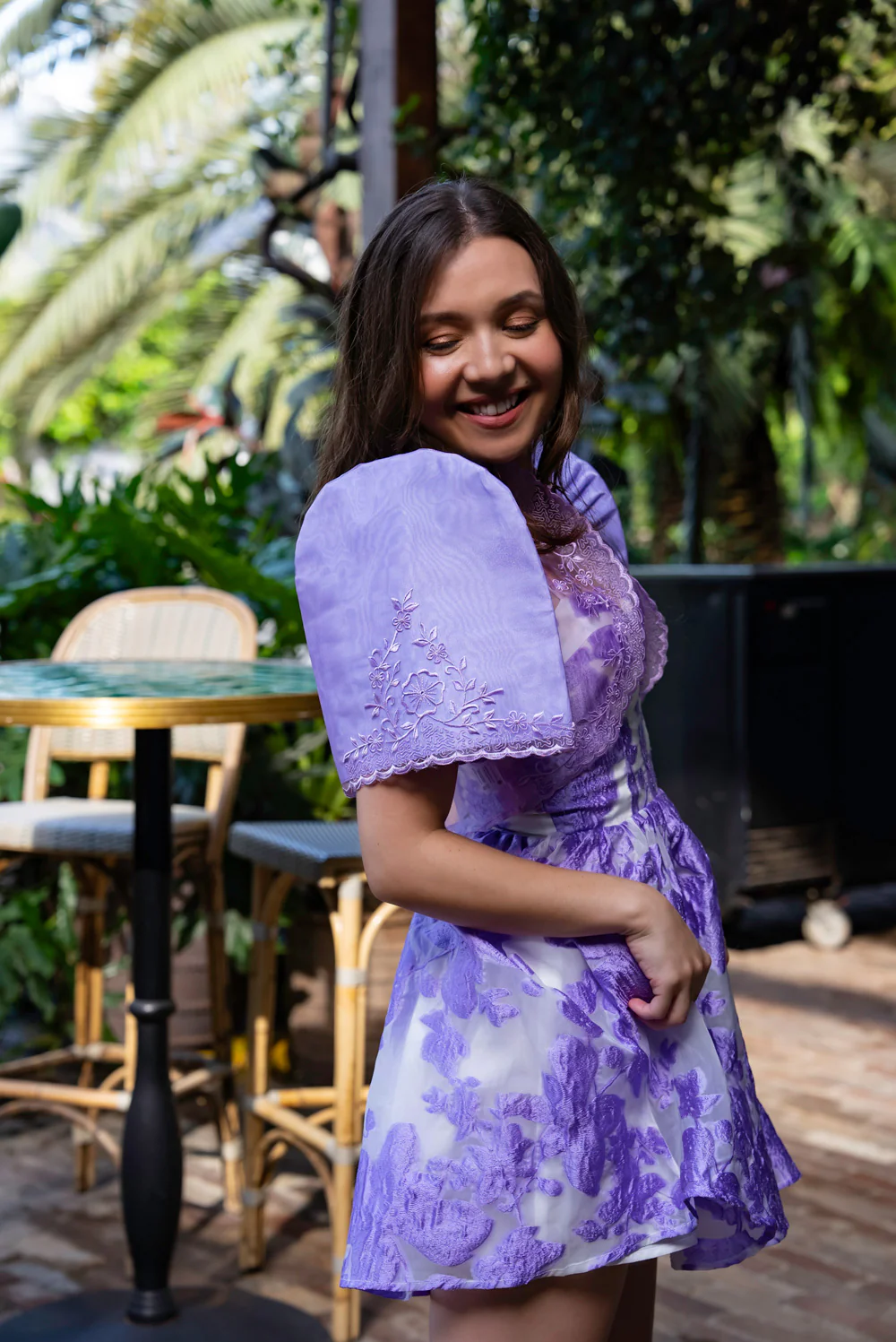 'Nene' Bolero Filipiniana Sleeves (Lilac Purple) - Image 8