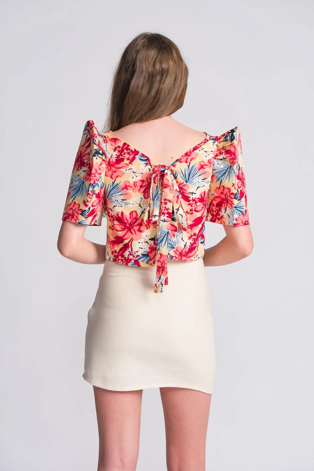 'Nida' Mini Skirt (Oat) - Image 6