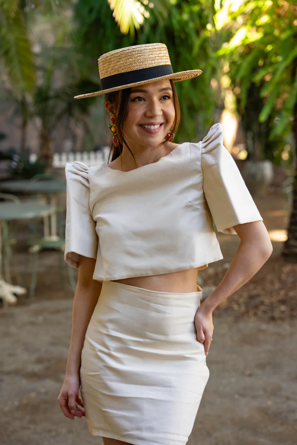 'Nida' Mini Skirt (Oat) - Image 21