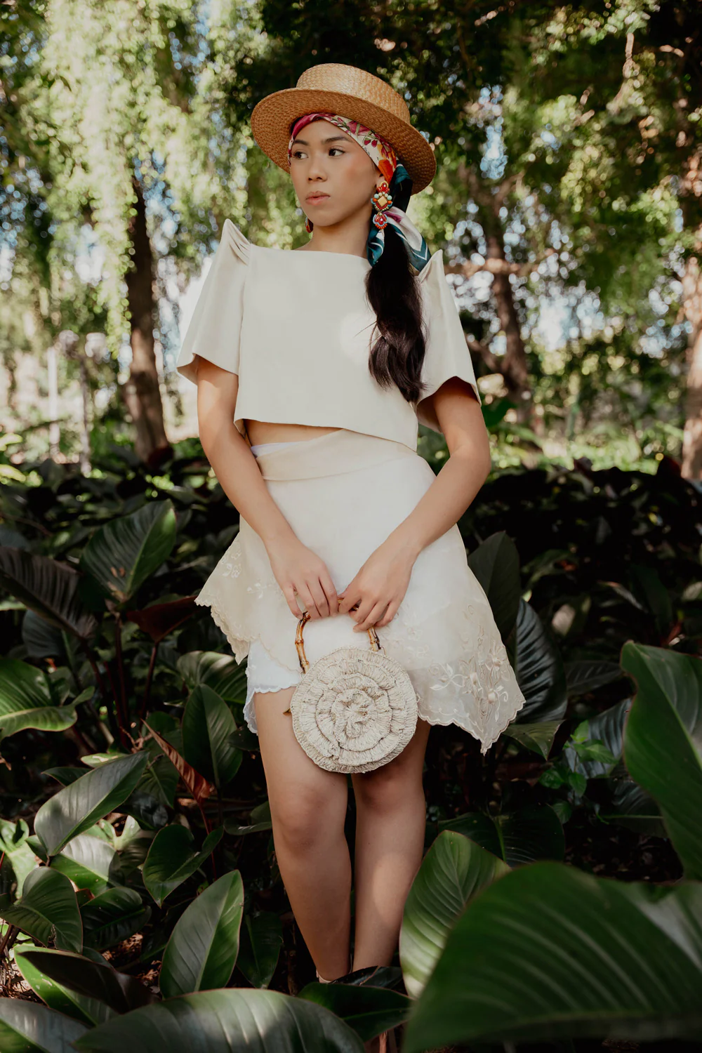 'Nida' Mini Skirt (Oat) - Image 23