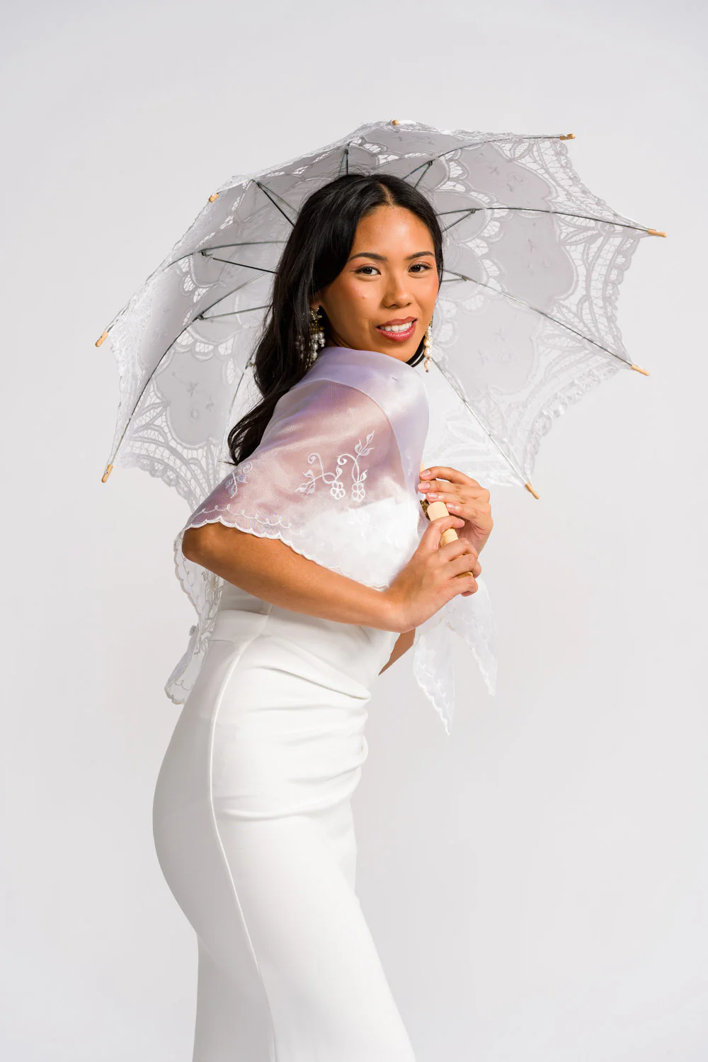 'Payong' Lace Parasol (Snow White) - Image 7