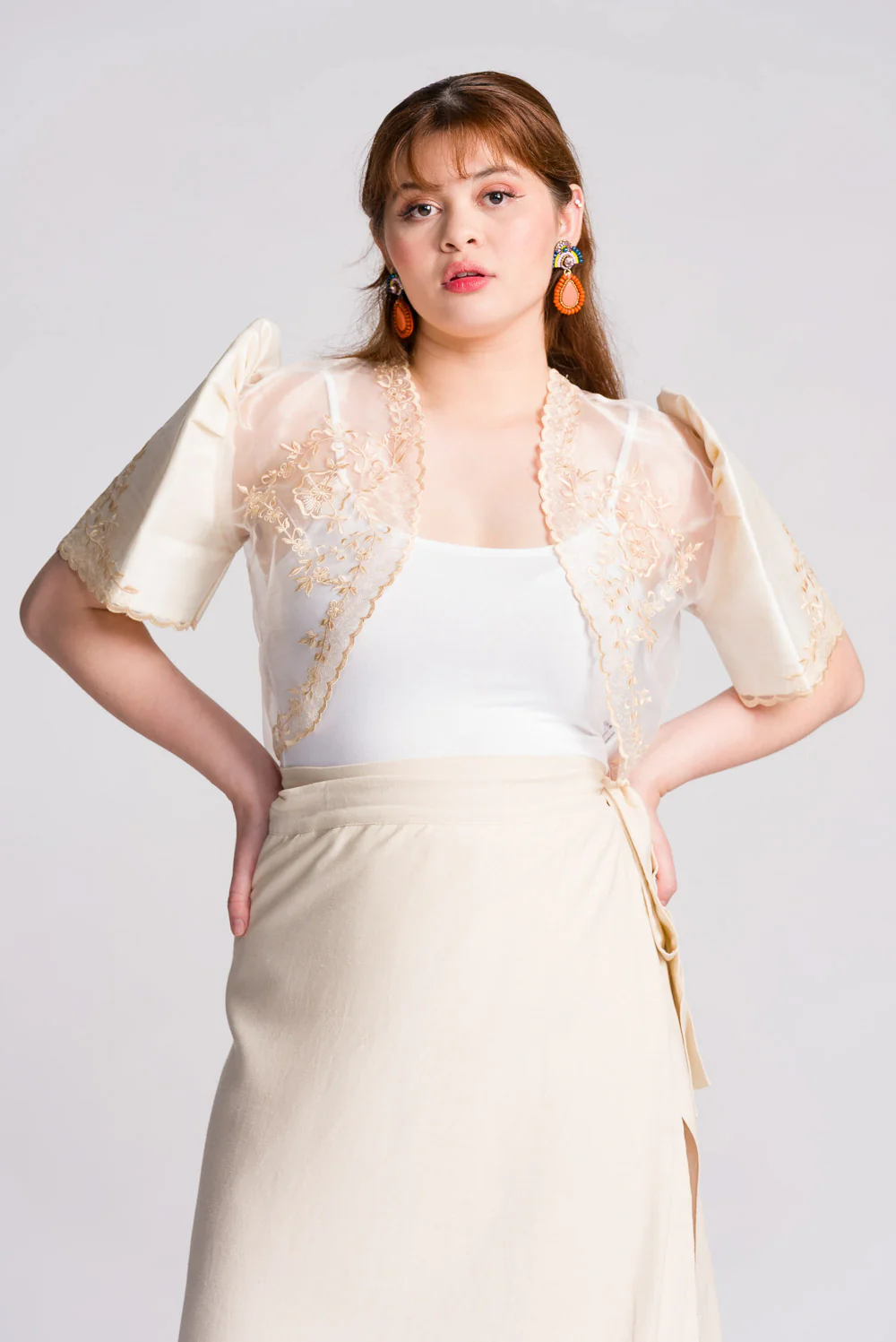 'Maria' Filipiniana Bolero (Cream) - Image 10