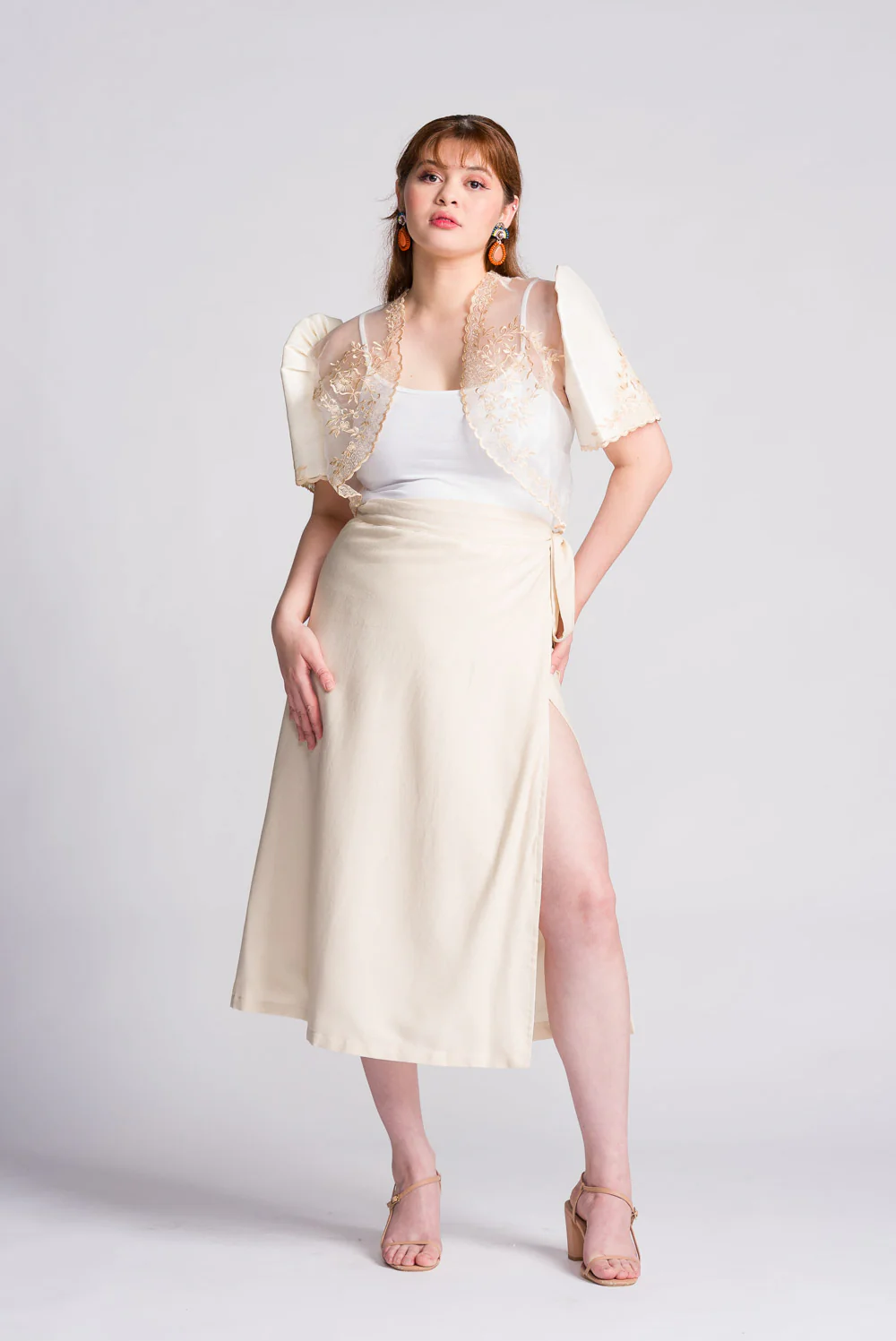 'Maria' Filipiniana Bolero (Cream) - Image 9