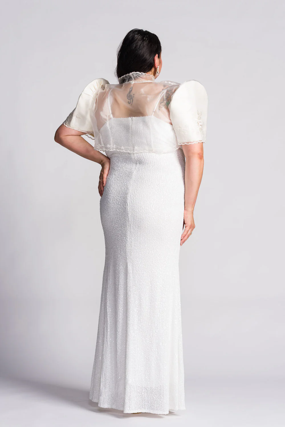 'Luisa' Bolero Filipiniana Sleeves (Ivory White) - Image 11