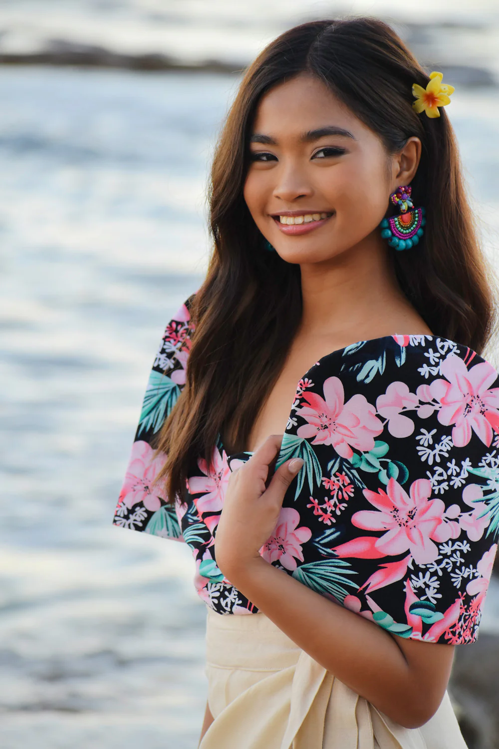 'Sia' Modern Filipiniana Top (Floral) - Image 14