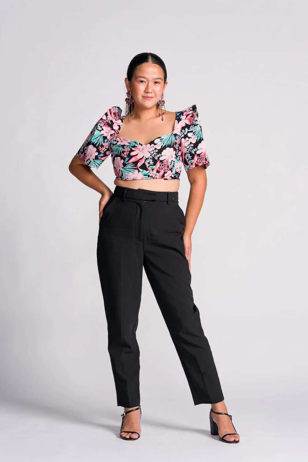 'Sia' Modern Filipiniana Top (Floral) - Image 5