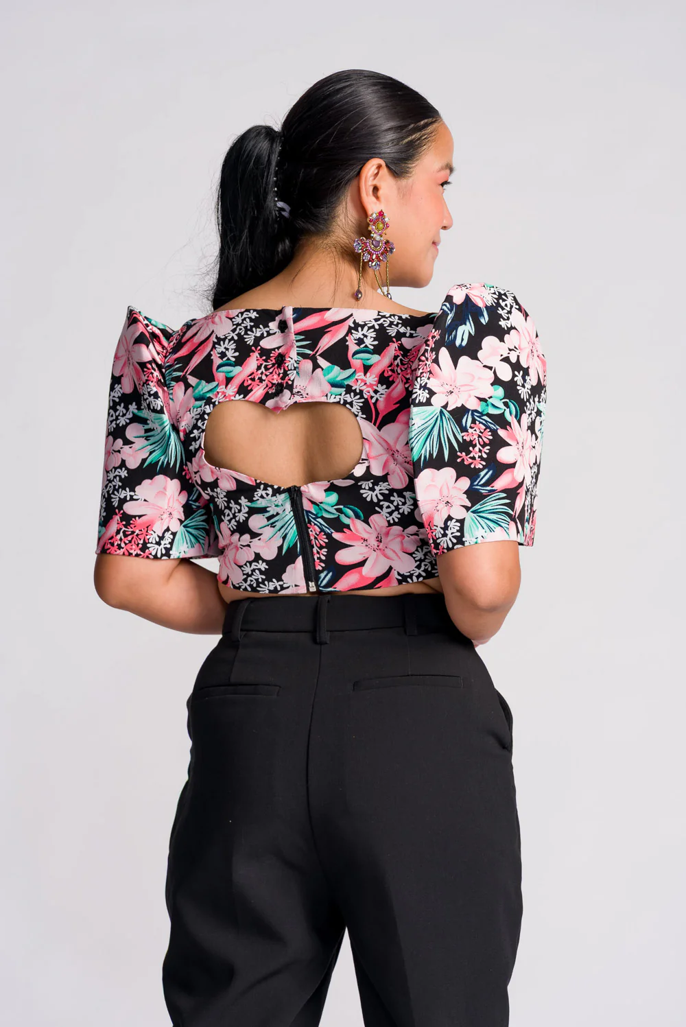 'Sia' Modern Filipiniana Top (Floral) - Image 6