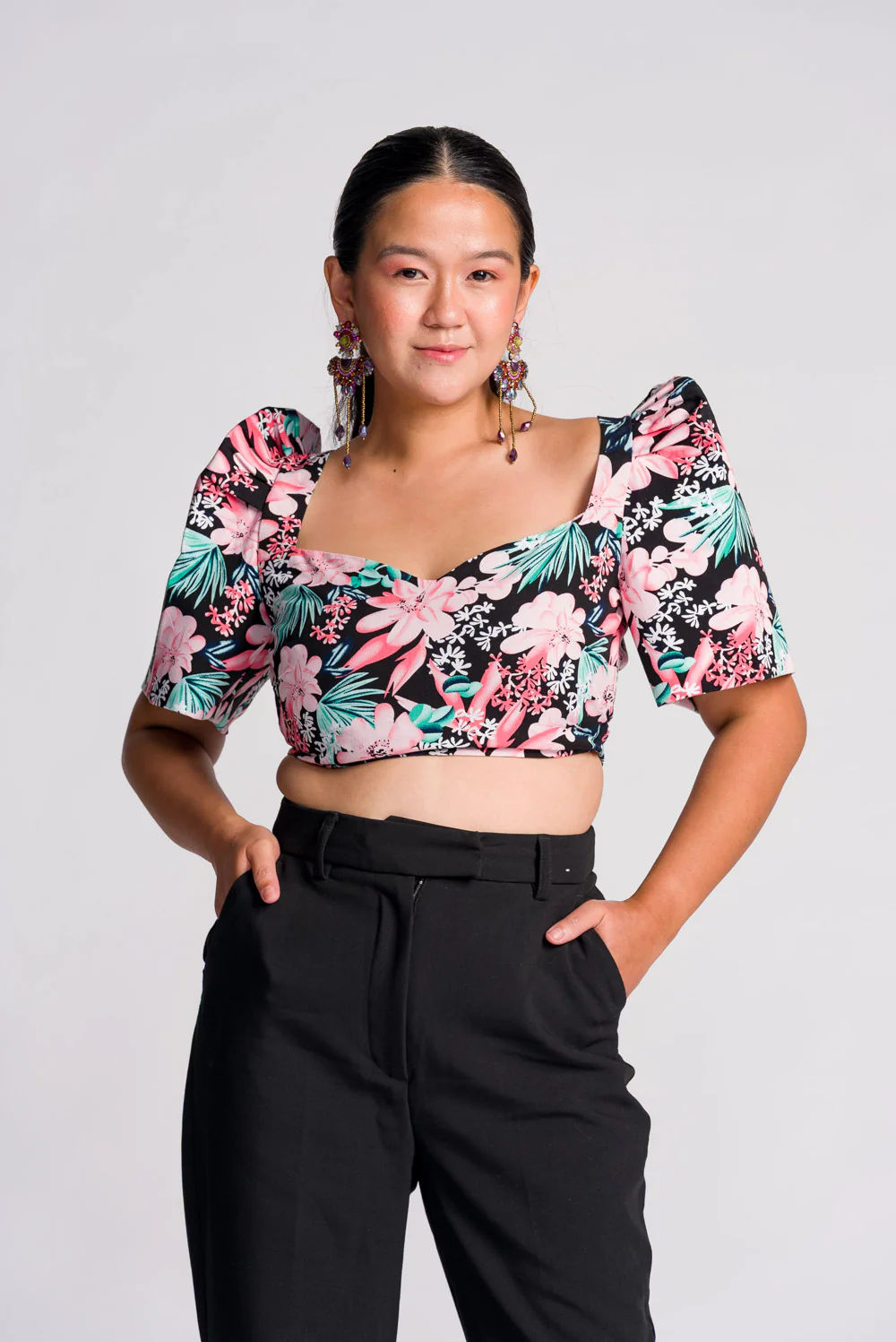 'Sia' Modern Filipiniana Top (Floral) - Image 7
