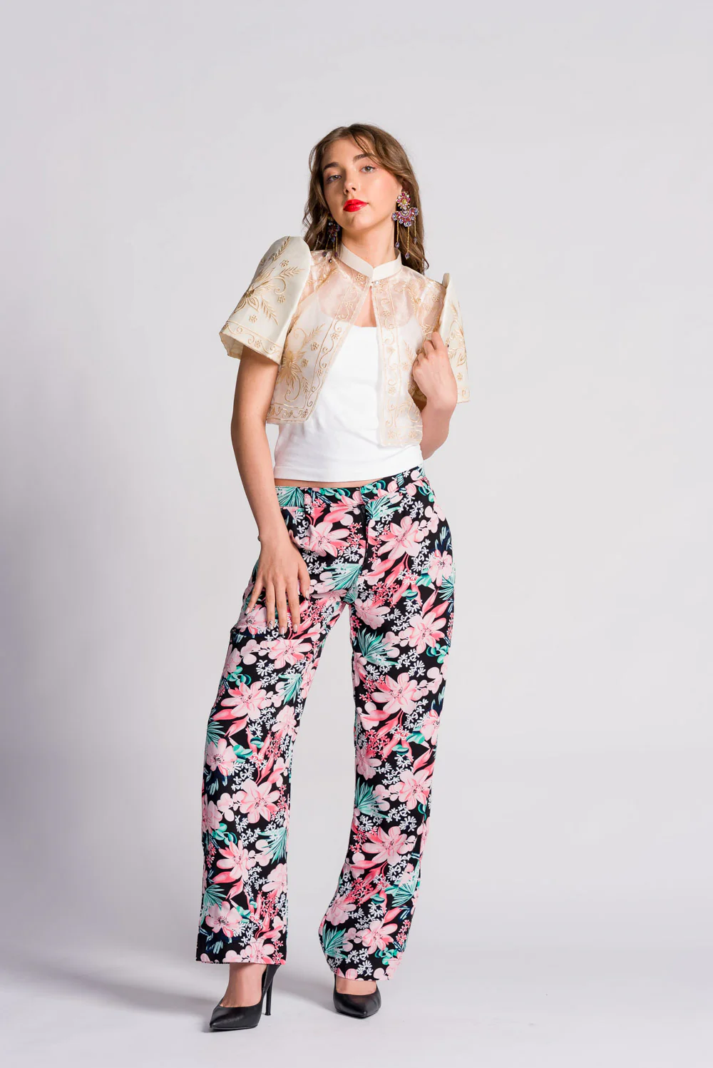 'Mutya' Filipiniana Bolero (Cream) - Image 13