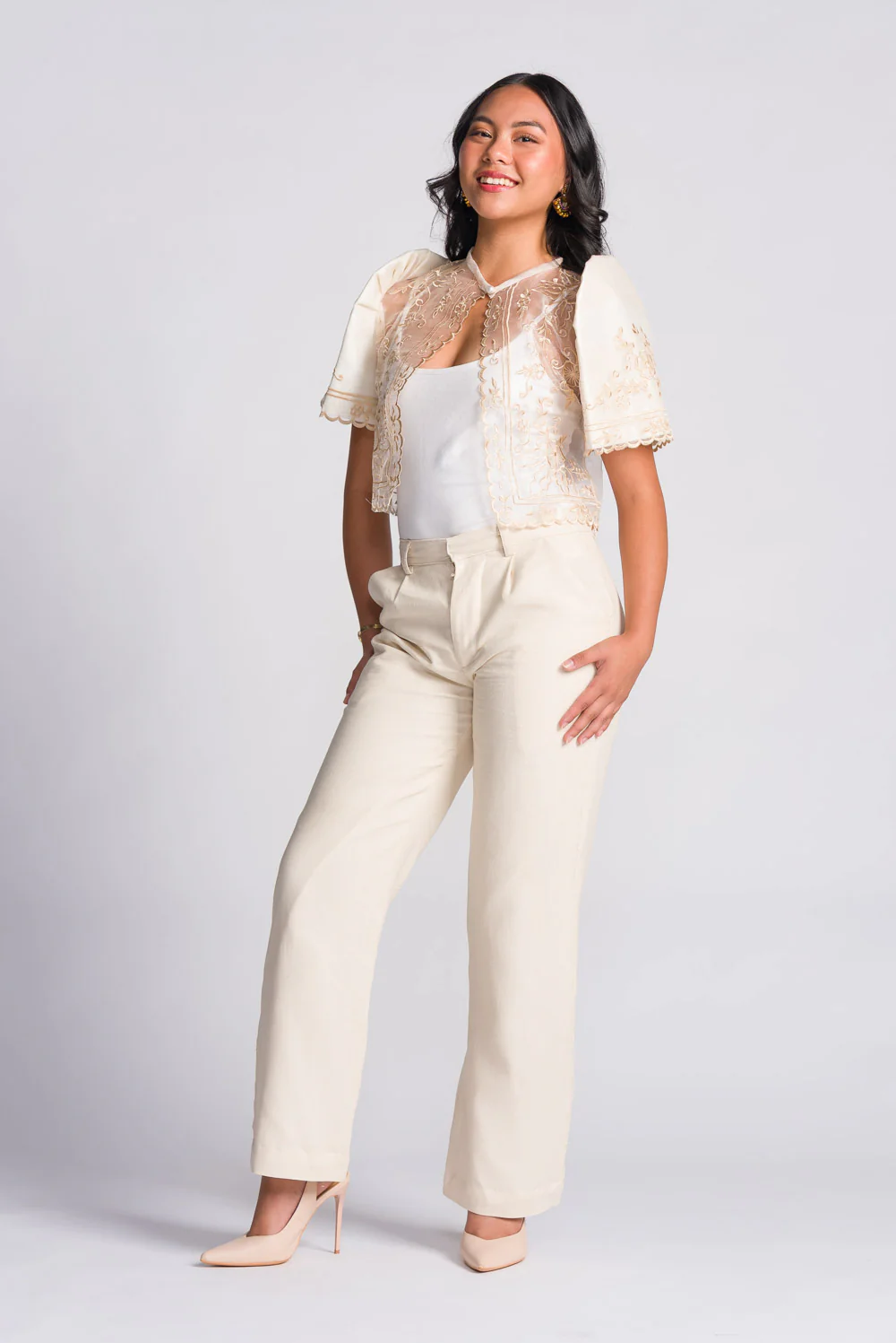'Carmen' Filipiniana Bolero (Cream) - Image 8