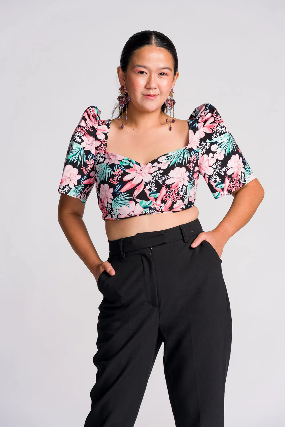 'Sia' Modern Filipiniana Top (Floral) - Image 4